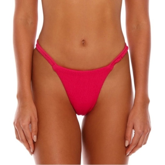 New! agua Bendita minta cheeky bikini bottoms pink 24337 - Picture 1 of 9
